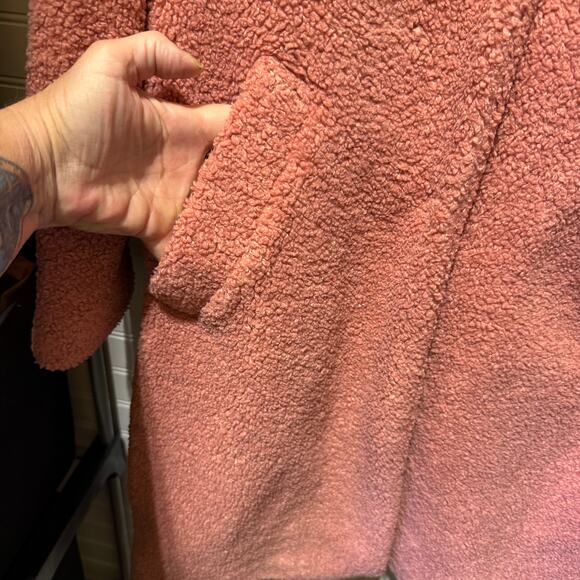 Lucky Brand Teddy Style Long Length Fully Lined Jacket Size M - Picture 5 of 13